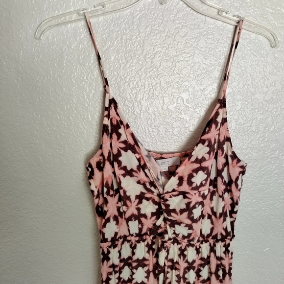 NWT LOFT Sunwashed Floral Twist Tiered Midi Dress sz 6 - Picture 3 of 9
